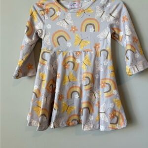 Pete + Lucy Whimsical Butterfly and Rainbow Dress size 6-12 months